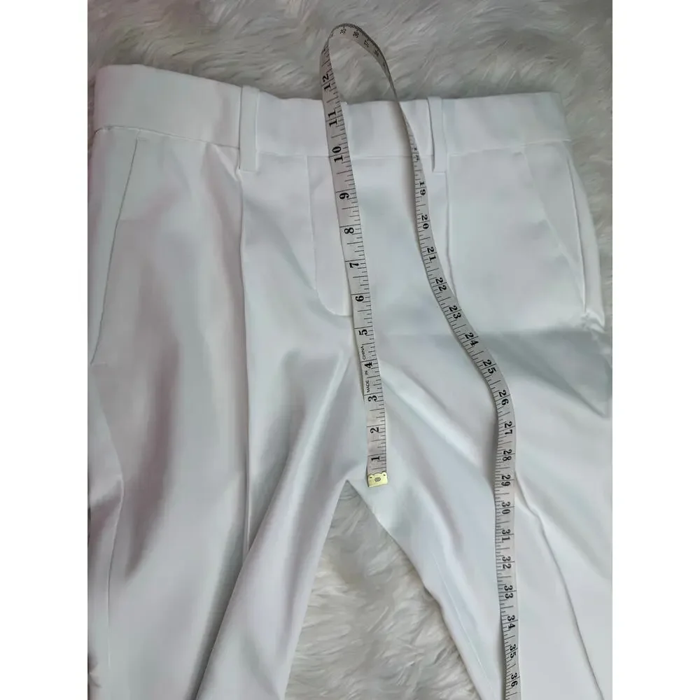 Tory Burch Sport Tech Twill Golf Pant White Size 2 Athleisure Preppy CC